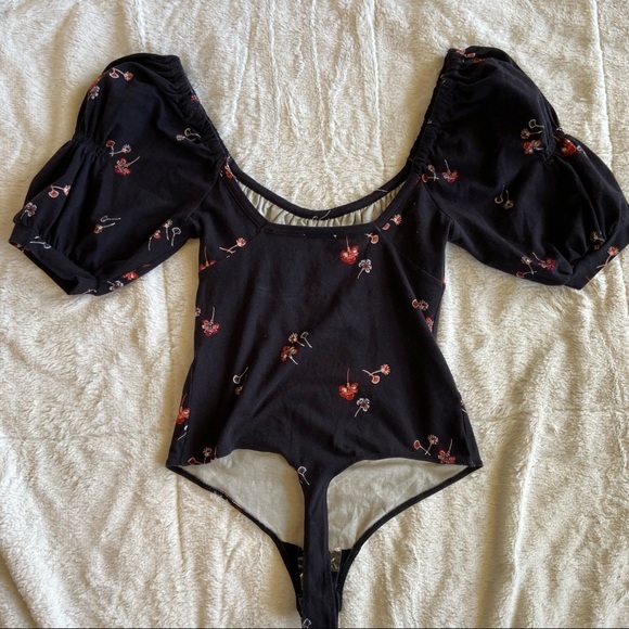 NWOT Free People Play Date Floral Bodysuit - Picture 10 of 11